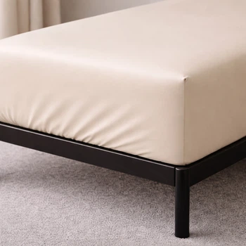 Простирадло натяжне Сатин U-tek Boston Ivory Beige 80х190 см (SIBF819)