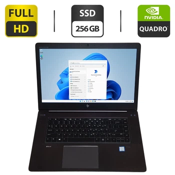 Робоча станція HP ZBook Studio G4 / 15.6" (1920x1080) IPS / Intel Core i7-7820HQ (4 (8) ядра по 2.9 - 3.9 GHz) / 16 GB DDR4 / 256 GB SSD / nVidia Quadro M1200, 4 GB GDDR5, 128-bit / WebCam б/в