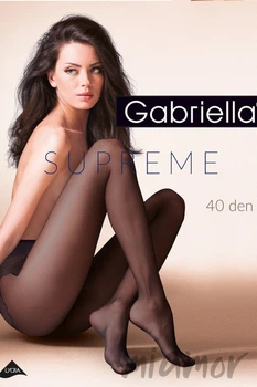 Колготки с ажурными трусиками Gabriella Supreme 40 den 2 Nero
