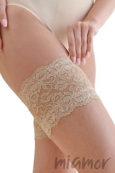 Бандалетки від натирання мереживні Gabriella Thigh Band Lace Size+ 1/2 Бежеві