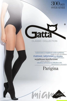 Заколенки плотные Gatta Parigina 300 den Over Knee UN Nero