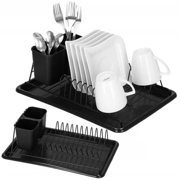 Suszarka do naczyń Springos metalowa 24 x 37.5 x 12.5 cm czarna (5907719473208)