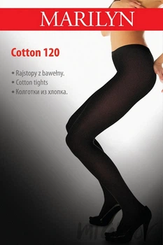 Колготки бавовняні Marilyn Cotton 120 3/4 Nero