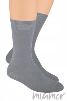 Шкарпетки бавовняні антибактеріальні Steven 055 100% Cotton 44-46 Сірі