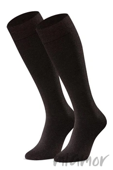 Мужские высокие носки (гольфы) с шерстью мериноса Steven 008 Merino Wool 44-46 Коричневые