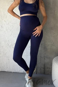 Леггинсы для беременных бесшовные InSecret Leggings Mama Evening Blue S/M Темно-синие