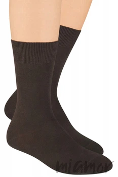 Носки хлопковые антибактериальные Steven 055 100% Cotton 38-40 Коричневые