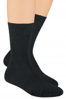 Носки хлопковые антибактериальные Steven 055 100% Cotton 44-46 Черные