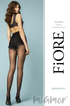 Колготки с узором-стрелкой Fiore WANDA 20 den 2 Nero
