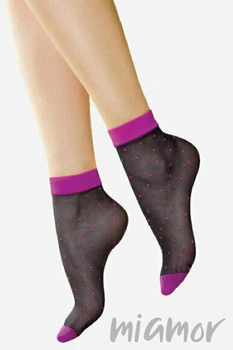 Шкарпетки в горошок Lores Pois Fuxia 20d One Size Чорний