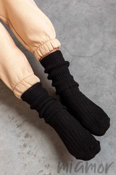Носки теплые шерстяные в рубчик Lambswool 8011 35-40 Черные