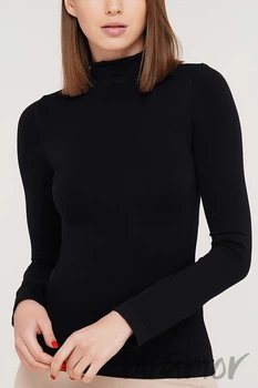 Водолазка-гольф бесшовная GIULIA LUPETTO MANICA LUNGA Black S/M Черная