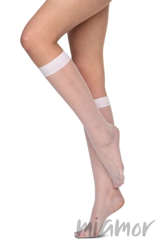 Гольфы в мелкую сетку Annes Rete Gambaletto One Size Белые