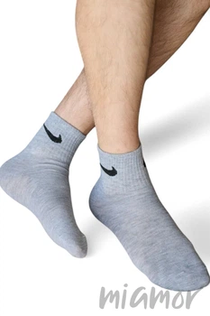 Шкарпетки бавовняні з логотипом Nike Sport Socks DA-032 41-45 Сірі