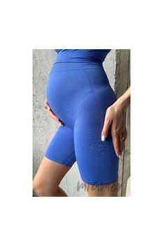 Велосипедки для вагітних з ефектом пуш-ап InSecret Mama Tracks Push-Up Amparo Blue L/XL Сині
