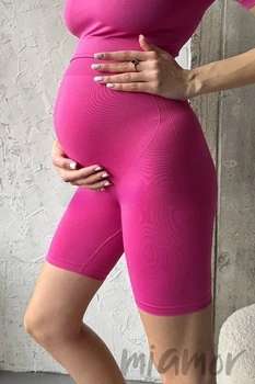 Велосипедки для вагітних з ефектом пуш-ап InSecret Mama Tracks Push-Up Fuchsia Fedora S/M Фуксія