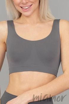 Топ безшовний на широких бретелях Giulia Tank top POPPY SEED L/XL Темно-серый