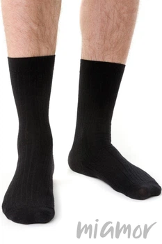 Шкарпетки чоловічі із вовни альпаки STEVEN 044 Alpaka Wool 44-46 Чорні