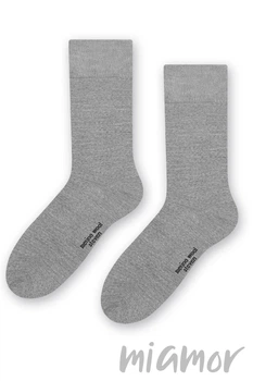 Носки мужские из мериносовой шерсти STEVEN 130 Merino Wool 44-46 Серые