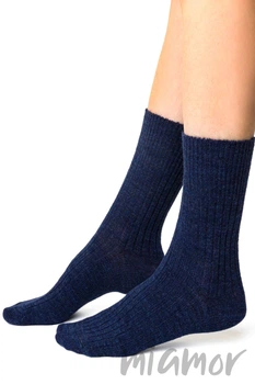 Шкарпетки жіночі із вовни альпаки STEVEN 044 Alpaka Wool 38-40 Темно-сині
