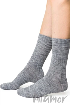 Шкарпетки жіночі із вовни альпаки STEVEN 044 Alpaka Wool 38-40 Сірі