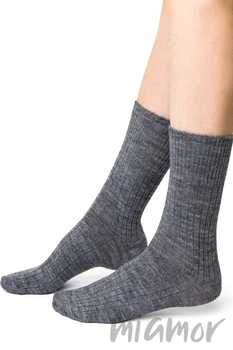 Шкарпетки жіночі із вовни альпаки STEVEN 044 Alpaka Wool 35-37 Темно-сірі