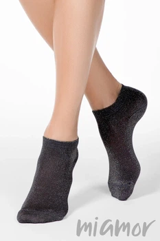 Носочки хлопковые с люрексом EcoSocks Lurex Cotton 37-40 Черные