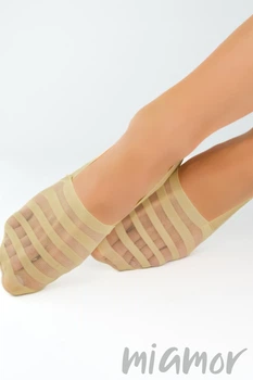 Сліди жіночі глибокі з ABS NOVITI SN029 LOW LASER FEET 36-41 Бежеві