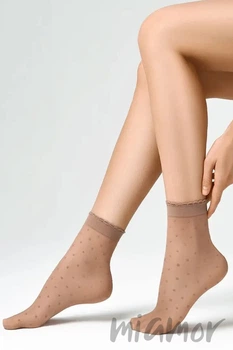 Шкарпетки в горошок Lores Dot Calzino 20d One Size Natural