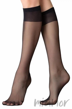 Гольфи жіночі тонкі Gabriella Super bezuciskowe 15 den (2 пари) One Size Nero
