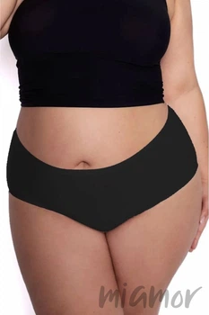 Трусики бесшовные ультратонкие большого размера Julimex Flexi One Maxi PLUS SIZE XXL/XXXXL Черные