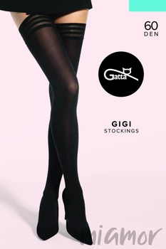 Чулки плотные матовые Gatta Gigi 60d 1/2 Nero