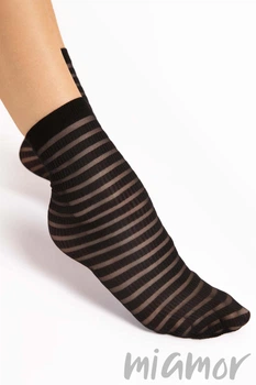Носочки прозрачные в полоску Fiore Izzy 20 One Size Черные