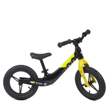 Беговел CROSSER Magnesium Balance 12" с надувными колесами черно-желтый (BMB12BC)