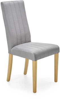 Стілець для кухні та вітальні Halmar Diego 3 Світло-сірий/Медовий дуб (5905248121935)