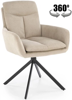 Krzesło do kuchni i salonu Halmar K536 obrotowe Beżowe (5905248132313)