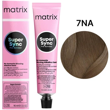 Безаммиачный тонер на щелочной основе Matrix Super Sync Pre-Bonded 7NA 90 мл