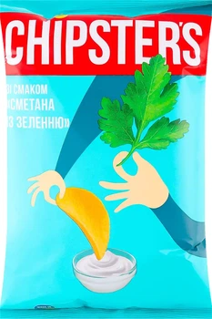 Чіпси Chipsters сметана та зелень 100 г