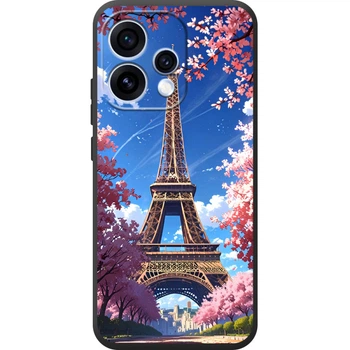 Силиконовый Чехол с Картинкой для OPPO Reno 15 Принт (Париж, Эйфелева Башня) (70681-ysm036)