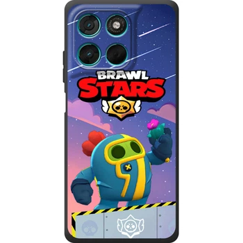 Силиконовый Чехол с Картинкой для Motorola G57 Power Принт (Бравл Старс Спайк, Brawl Stars Spike) (70370-ysm023)