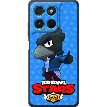 Силиконовый Чехол с Картинкой для Motorola G77 Принт (Бравл Старс Ворон, Brawl Stars Crow) (72488-ysm016)