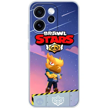 Силиконовый Чехол с Картинкой для OPPO Reno 15 Pro Принт (Бравл Старс Ворон, Brawl Stars Crow) (70680-ysm018)