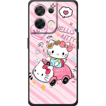 Силиконовый Чехол с Картинкой для OPPO Reno 8 5G Принт (Хеллоу Китти, Hello Kitty) (70719-ysm032)