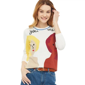 Жіночий джемпер United Colors of Benetton білий тонкий білий XS 1198E1L96 (XS)