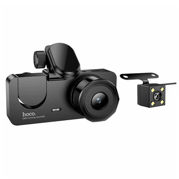 Видеорегистратор Hoco DI63 2-inch display with rear camera (480+480P) Black