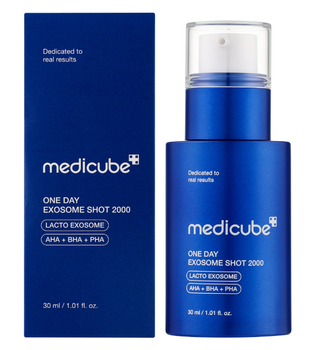Сыворотка с экзосомами и спикулами для сужения пор MEDICUBE One Day Exosome Shot Pore Ampoule 2000 30 мл