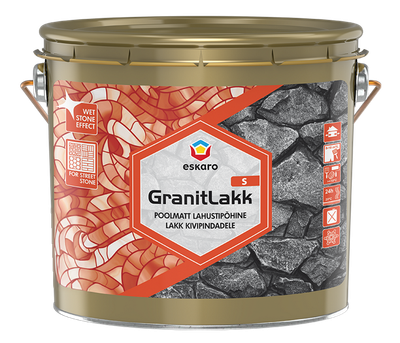 Лак износостойкий полуматовый для камня и тротуарной плитки ESKARO GRANIT LAKK S 1л