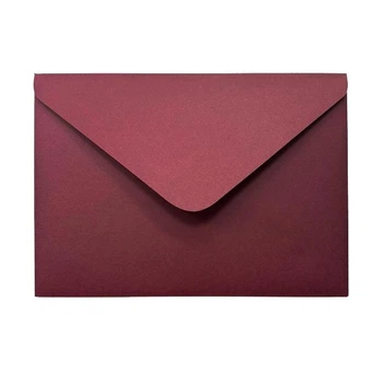 Конверт С6 из дизайнерской бумаги Бородовый Creative board bordo 120г/м² 162×114 мм