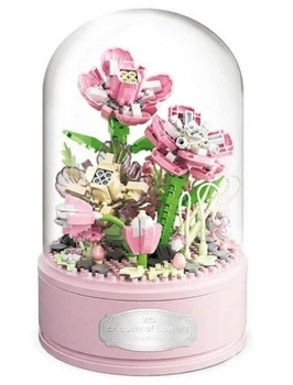 Музичний конструктор Musical Gardenias серія Musical Flask Рожеві гарденії під куполом