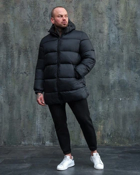 Парка Пуховик чорний XL (D0044)